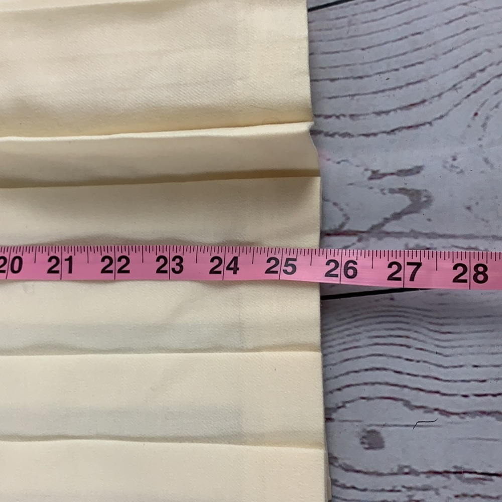Evan Picone VTG cream pleated wool skirt size 12 - Picture 12 of 12
